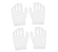 HAMPPLIES 2 Pairs Moisturizing Spa Gloves for Women White Bamboo Charcoal Fiber Exfoliating Hand Care Mittens Nourish and Hydrate Skin with Lotion Cream Use