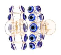 HAMPPLIES 2 pcs Blue Evil Eyes Hair Claw Clips Large Jaw Claw Clips for Thick Hair Women Cute Decorative for Parties Everyday Use