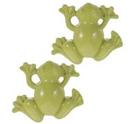 HAMPPLIES 2 pcs Frog Shape Metal Cabinet Knobs Small Decorative Drawer Pulls for Kitchen Dresser Wardrobe Compact Lightweight Furniture Handles Easy to Install Sturdy Design for Home