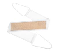 HAMPPLIES 2 Pcs Natural Loofah Back Scrubber with Double Handles for Men Deep Exfoliating Shower Strap with Soft Towel Side Full Body Scrub and Gentle Wash