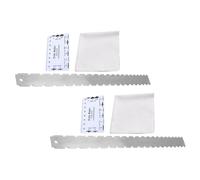 HAMPPLIES 2 Sets Guitar Luthier Measuring Tools Notched Straight Edge Stainless Steel Rulers for Electric Guitar Neck Flatness and String Height Measurement with Serrated Design for Repair