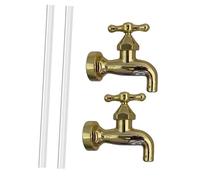 HAMPPLIES 2 Sets Invisible Flowing Spout Fountain for Courtyard Art Decor Unique Outdoor Faucet Water Feature Easy Setup Maintenance Housewarming