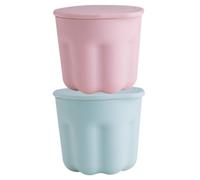 HAMPPLIES 2 Sets Makeup Brush Cleaning Bowl Silicone Cosmetic Tool Washer with Drying Rack Function for Sponges and Makeup Eggs Compact Design for Easy Storage and Multi-tool Use