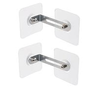 HAMPPLIES 2 Sets Wardrobe Anchors Anti-tilt Wardrobe Anchors Iron Acrylic Material 5.2cm Size Fix Furniture on The Wall Anti-tilt Devices for Environment for Children and Pets