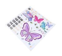 HAMPPLIES 2 Sheets Growth Chart Decal with Butterfly Pattern Removable Height Measurement Wall Sticker for Boys Nursery Bedroom Decor