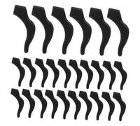 HAMPPLIES 20 Pairs Black Silicone Eyeglass Ear Grips Comfortable Anti-slip Temple Tips Lightweight Soft Ear Cushions Retainer for Glasses Sunglasses Sports Suitable for All Ages and