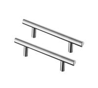 HAMPPLIES 20 PCS Silver Abs Cabinet Handles Bars Door Pulls for Kitchen Bathroom Bedroom Cupboard Drawer Easy Install Cabinet Door Handles Knobs