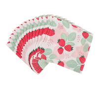 HAMPPLIES 20 Sheets Strawberry Printed Disposable Paper Napkins Creative Colorful Party Napkins for Daily Use Banquet and Event Supplies