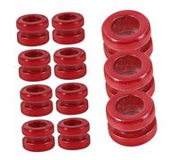 HAMPPLIES 20pcs Colorful String Accessories Beads Folk Acoustic Guitar Accessories Guitar Tail Component Red Metal