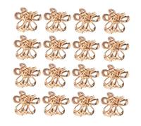 HAMPPLIES 20Pcs Mini Golden Flower Hair Clips Metal Floral Hairpins Tiny Claw Barrettes for Women Versatile Hair Accessories for Everyday Styles