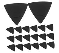 HAMPPLIES 20pcs Triangle Black Guitar Picks Slip Abs Material Plectrums for Folk Guitar Comfortable Grip Thin to Heavy Gauges Essential Accessories