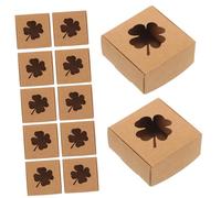 HAMPPLIES 20pcs Vintage Boxes for Homemade Soap Hollow Window Kraft Paper Packaging Present Boxes for Birthdays Weddings Christmas and Holidays Easy to Assemble and Store
