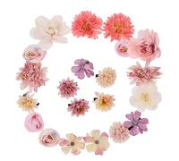HAMPPLIES 21pcs Silk Flower Hair Clips Elegant Floral Hair Barrettes for Women Bridal Headpiece for Weddings Prom School with Craft and Delicate Design