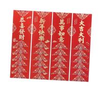HAMPPLIES 24pcs Chinese Red Envelopes with Traditional Blessings Multipurpose Cash Holders for Lunar Year Wedding Birthday Wrapping and Festive Celebrations