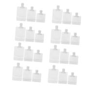 HAMPPLIES 24pcs Leakproof Plastic Travel Bag for Shampoo Lotion Convenient Refillable Cosmetic Storage for Airport Security Toiletries