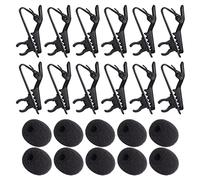 HAMPPLIES 24pcs Microphone Protection Covers Set Windshield Covers Clips for Voice Chat Video Conferencing Recording Karaoke Classroom and Stage Performances