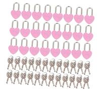 HAMPPLIES 24pcs Mini Heart Shaped Padlocks with Keys Vintage Metal Locks for Diary Books Jewelry Boxes Handbags Small Luggage Multi Functional