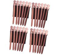 HAMPPLIES 24pcs Rose Gold Stainless Steel Hair Salon Clips Sectioning Hair Clips for Styling and Curling Lightweight Non-damaging Hairdresser Accessories for Home and Professional Use