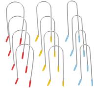 HAMPPLIES 24pcs U-shaped Hot Roller Clamps Set with 3.2cm 2.54cm 1.9cm Red Yellow Blue Perm Rod Clips for Natural and Short Hair Hair Perm Kit Replacement