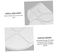 HAMPPLIES 2pcs Acrylic Handheld Makeup Mixing Plates for Foundation Concealer Pigment Blending Portable Cosmetic Pallets for DIY Nail Polish and Face Cream Color Mixing