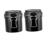 HAMPPLIES 2pcs Activated Carbon Eyelash Glue Storage Jars Airtight Plastic Containers Leak Sealed Lash Adhesive Holders for Beauty Salon and Home Use