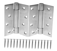 HAMPPLIES 2pcs Adjustable Self-Closing Door Hinges Spring Loaded Stainless Steel Automatic Garage Door Springs with Quiet Flexible Latch for Left and Right Hand