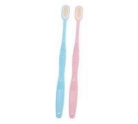 HAMPPLIES 2Pcs Adults Toothbrush Soft Bristle Gum Care Brushes for Sensitive Gums Travel Friendly Design for Couples and Family