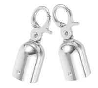 HAMPPLIES 2pcs Aluminum Alloy Cord End Stopper Rope End Fastener for Stanchions and Guardrails Rust Resistant Decorative Fixing Accessory for Hotels Shopping Centers Cinemas