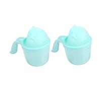 HAMPPLIES 2pcs Baby Bath Rinser Cups for Babies, Light Green Pp Shampoo Rinse Cups with Adorable Shape, Pouring Water Feature and Entertaining Design, for Gentle Hair Washing During Bath