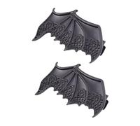 HAMPPLIES 2pcs Black Devil Wing Hairpins Bat Hair Clips Halloween Party Accessory for Teens Women Cosplay Costume Decoration