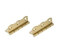 HAMPPLIES 2pcs Brass Piano Hinges Vintage Folding Flips Hinges for Music Stands and Home Accessories Thick Corrosion-Resistant Antique Style