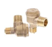 HAMPPLIES 2PCS Copper Air Compressor Check Valve Male Female Threaded Non Return Valve for Piston System Compact Space Saving Design Durable Pneumatic Tube Connector for Efficient Inflation