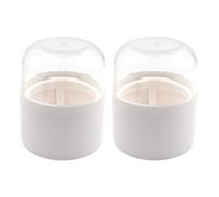 HAMPPLIES 2pcs Cosmetic Egg Holder Breathable Makeup Sponge Container for Females Protective Puff Storage with Airflow Design for Daily Beauty Sponge Care