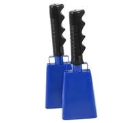 HAMPPLIES 2pcs Cowbell Percussion Instrument Cheering Hand Bells for Sports Events Sound Noise Makers for Parties Comfortable Grip for Easy Use for Football Games and Gatherings