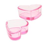 HAMPPLIES 2pcs Crystal Glass Nail Dappen Dish Transparent Acrylic Liquid Container Elegant Multi-functional Nail Liquid Holder for Home and Professional Art Tools