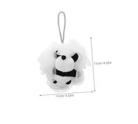 HAMPPLIES 2pcs Cute Panda Bath Loofahs for Soft Gentle Body Scrubbers Exfoliating Sponge for Bathing Deep Clean Skin Care Bath Poufs