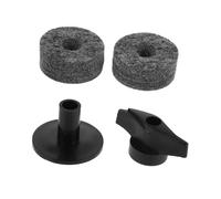 HAMPPLIES 2pcs Cymbal Replacement Accessories Drum Felts and Plastic Sleeves Set with Noise Reduction Multifunctional Design for Drum and Cymbal Use in Concert and Practice Random Color