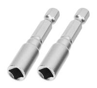 HAMPPLIES 2pcs Drum Key Drill Bit Alloy Percussion Tool for Drums Fit Tuning Keys for Electric Screwdrivers Easy Drumhead Portable Silver