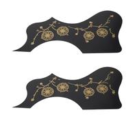 HAMPPLIES 2pcs Electric Guitar Scratch Plate Black Pickguard Protective Mudguard for Cutaway Folk Acoustic Guitars Scratch-resistant Replacement Parts