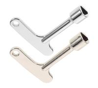 HAMPPLIES 2pcs Elevator Lock Keys Zinc Alloy Triangle Key Set for Box Plumber Tool Outdoor Use Compatibility Convenient Backup Easy Operation Random Color
