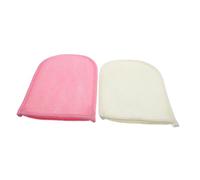 HAMPPLIES 2pcs Exfoliating Gloves for Bath and Shower Skin-friendly Body Scrubber Mitts with Rich for Reach Areas Like Back Neck Shoulders Feet Comfortable and Convenient Cleaning