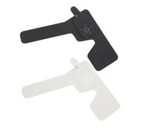 HAMPPLIES 2Pcs Eye Occluder Block Plate Kit with Anti-Skid Handle Ergonomic Handheld Vision Test Covers for Optometry Household Eyesight Testing Tool Black White