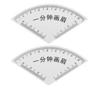 HAMPPLIES 2pcs Eyebrow Drawing Ruler PVC Stencil for Symmetrical Brow Shaping Beginner-friendly Makeup Mapping Tools for Precise Permanent Eyebrow Design and Balanced Styling