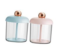 HAMPPLIES 2pcs Facial Foam Maker Cups Multi-Hole Breathable Press Plate Foam Bubble Maker Tool for Face Wash, Portable Facial Cleaner Foamer with Rose Gold and