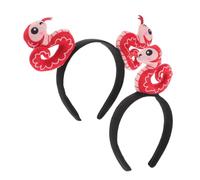 HAMPPLIES 2pcs Festive Snake-themed Headband Lightweight Cartoon Design Secure Fit for Chinese Year Celebrations and Stage Performances Hair Accessory for Adults