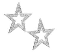 HAMPPLIES 2pcs Five-Pointed Star Pins: Rhinestone Star Brooch Fashion Crystal Pin Elegant Bling Backpack Brooch For Women Girl Jewelry Dancing Party Ceremony