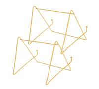 HAMPPLIES 2pcs Gold Tablet Holder Display Stand for Recipe Books Photo Frames Magazines Stable Wear Resistant Desktop Easel for Reading and Indoor Decoration