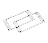 HAMPPLIES 2pcs Guitar Pickups Frame Electric Pickups Frame Iron Material Silver Colour Sturdy Precision Production Replacement Part for Electric Guitar