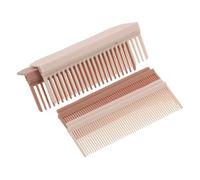 HAMPPLIES 2pcs Hairdressing Plywood Hair Smoothing Comb Clip-on Comb Straightening for Women Hair Straightener Home Salon Tool Flat Brush Straight Carbon Fiber