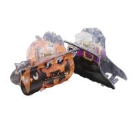 HAMPPLIES 2pcs Halloween Hair Claw Clips for Women and Lightweight Acrylic Pumpkin and Witch Hat Design with Non Slip Secure Grip Cartoon Claw Clips for Costume Parties and Themed